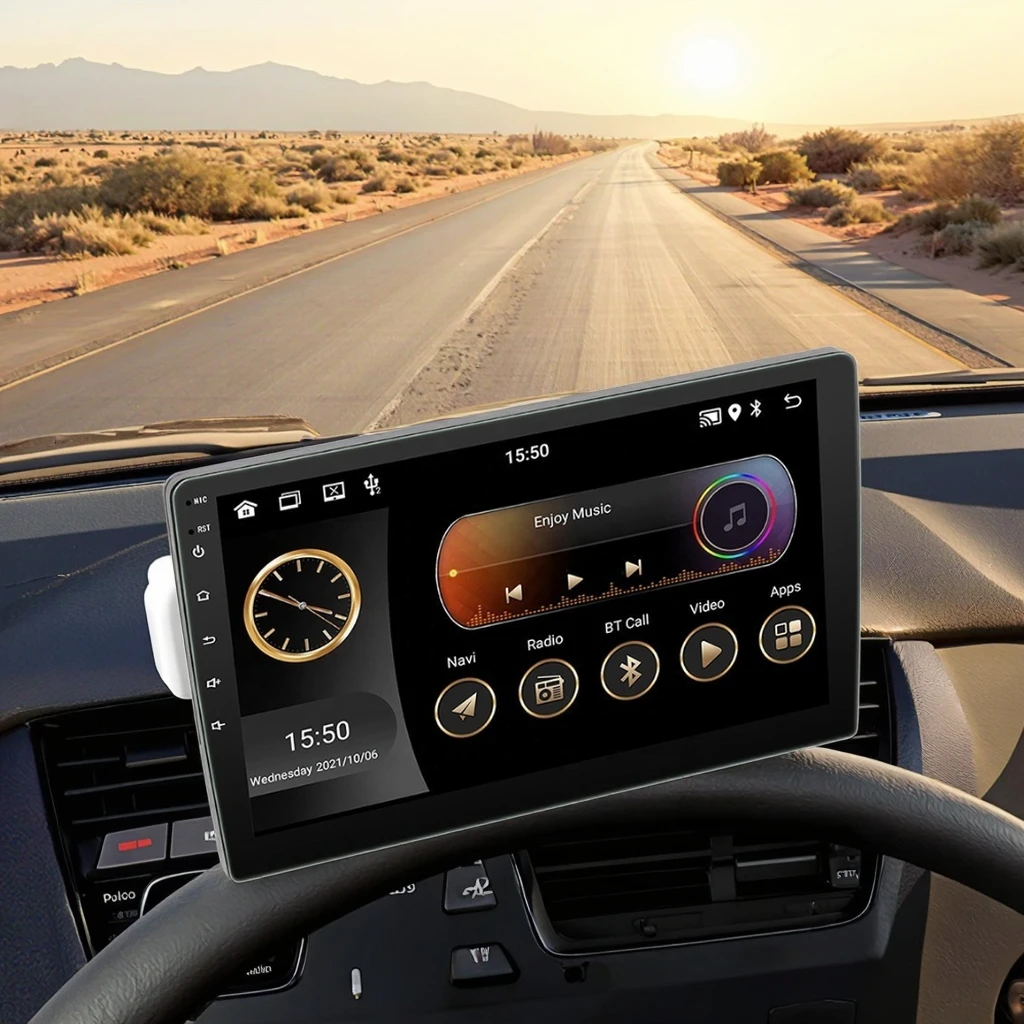 Creatall 10-Inch Wireless CarPlay Adapter with Bluetooth Phone Connectivity HD Rearview  Integrated Android GPS Navigation