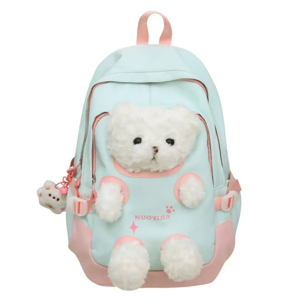 Kawaii Süßer Bärenrucksack Niedlicher Bären-Schulrucksack Große Kapazität Leichter Niedlicher Schulrucksack für Teenager-Mädchen – Detail 3