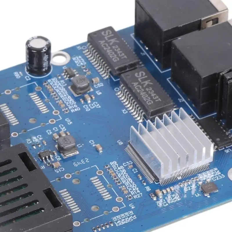 

652F Gigabit Ethernet Switch 2G2E Series Fiber Switch 5V 10/100/1000M Gigabit Fiber Optical Media Converter RJ45 PCBA Board