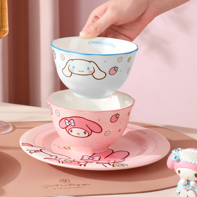 サンリオのかわいい食器 ボウル プレート スプーン 陶器ボウル 家庭用食器 ボウル プレート