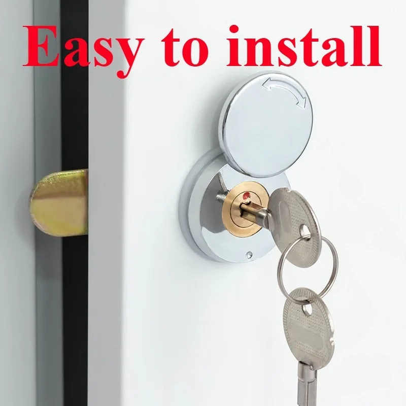 Copper core cross lock with waterproof cover for electrical cabinet door, special rotating tongue lock for distribution box