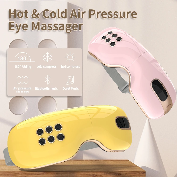 مكتبة ذكية محمولة قابلة للطي ضغط الهواء الساخن البارد مدلك العين لتخفيف الصداع النصفي استعادة تعب العين مع الموسيقى هادئة