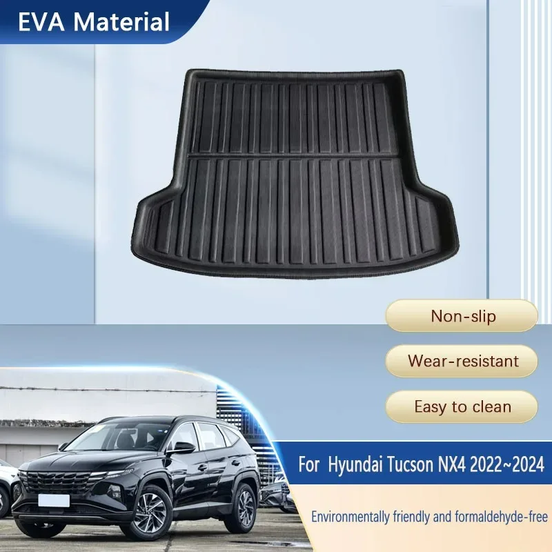 Car Trunk Liner For Hyundai Tucson NX4 2022 2023 2024 Not For UK Europe Model Waterproof Boot Rug Storage Pads Auto Accessories