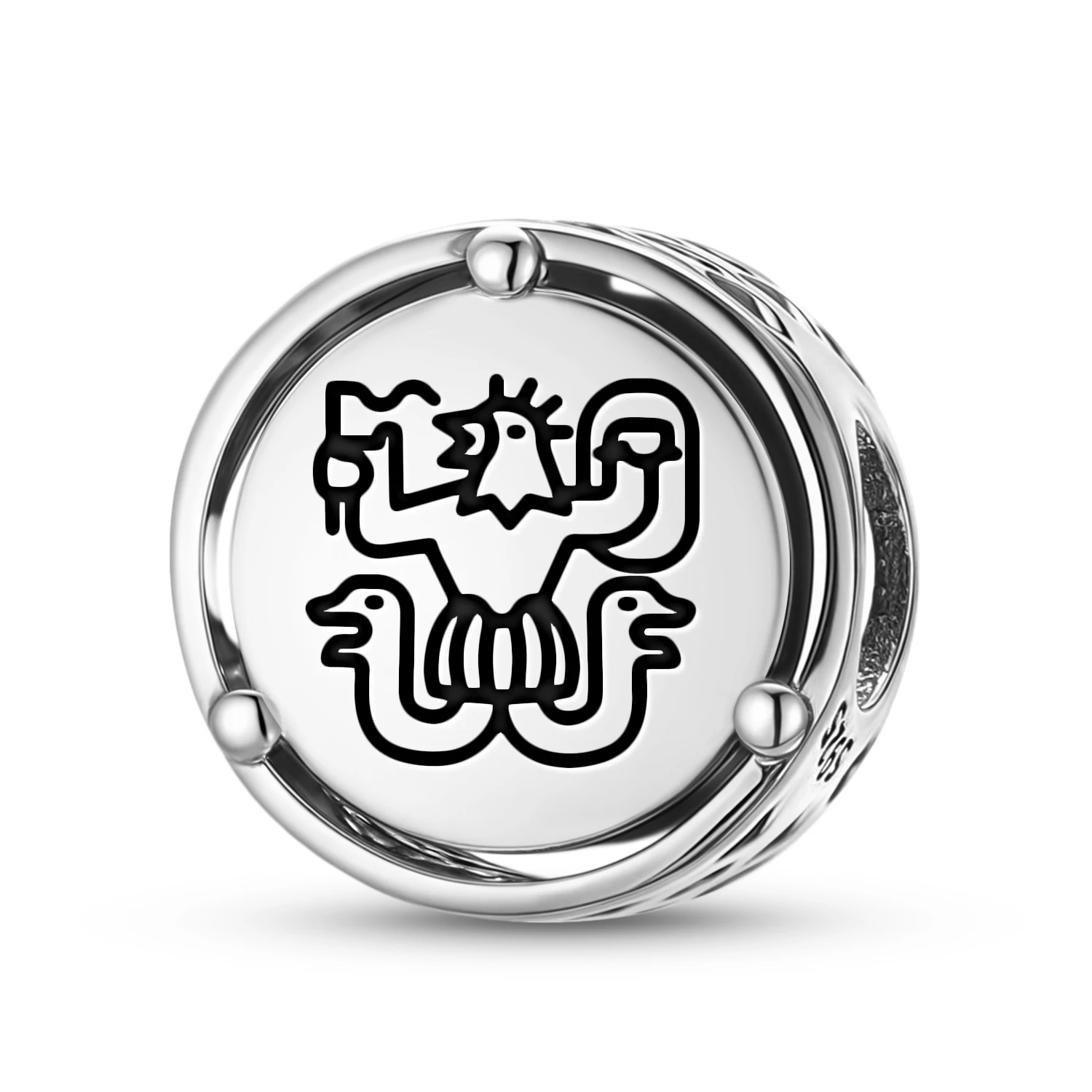 

925 Sterling Silver Templar Abraxas Charm Fit Original Bracelet Diy Jewelry Accessories Family Bead