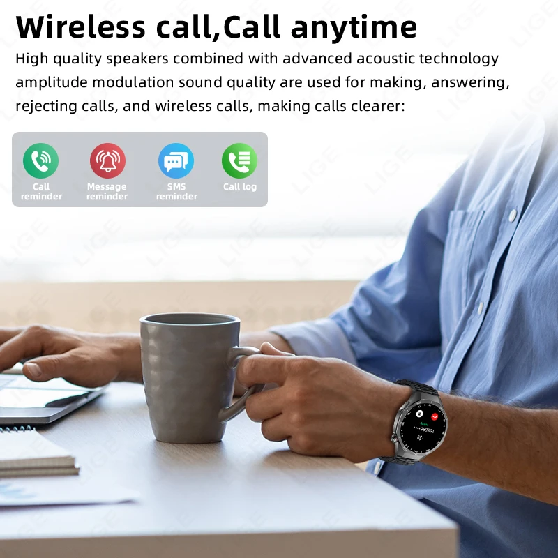 ساعة ذكية جديدة GT5 Pro HD شاشة ثلاثية الأبعاد مراقبة معدل ضربات القلب بلوتوث دعوة جزيرة ديناميكية مقاوم للماء ساعة ذكية رجل هدايا العيد