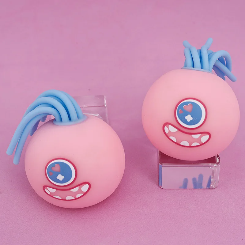 Confezione da 6 giocattoli esilaranti per tirare i capelli, giocattoli sensoriali antistress, divertenti pull it pop up per bambini e adulti, festa fa