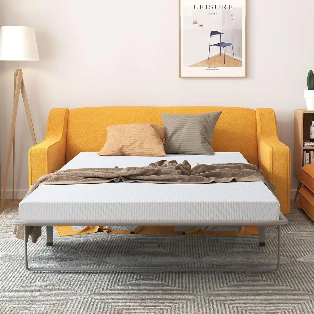 Sofa Bed Mattress Replacement with Fiberglass-Free and Washable Cover for Sleeper Sofa and Couch Beds