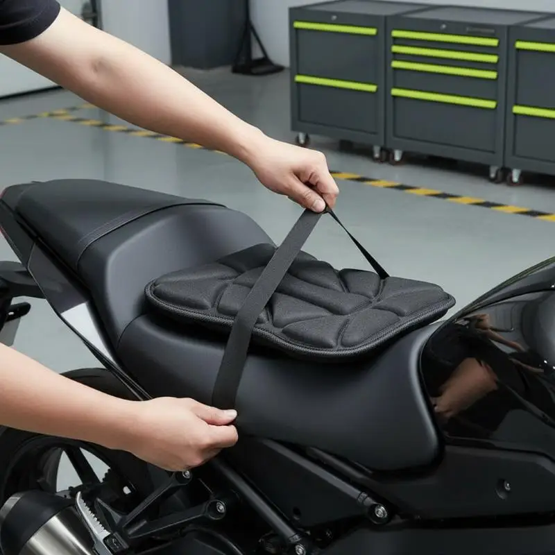 Set Motorcycle Fit For Seat Pad 3D Comfort Gel Cushion Fit For Seat Breathable Motor Universal Shock Absorbing Fit For Seat Cove