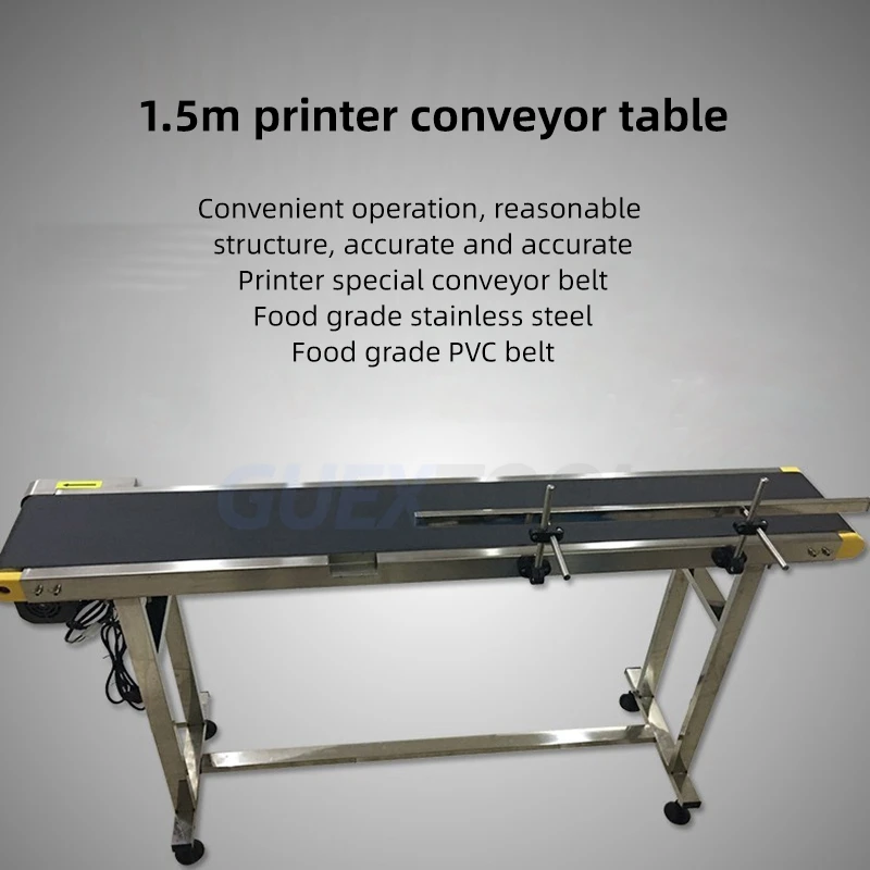 Imagem -06 - Transportador Automático Linha de Montagem Velocidade Ajustável Usado para o Transporte do Produto Pulverização Packag Data Coding 150cm Aço Inoxidável