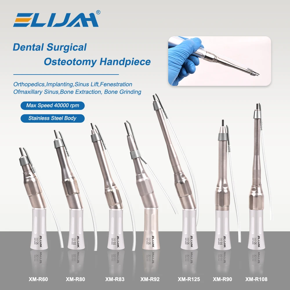 ELIJAH Dental low speed Straight Surgical Handpiece 20° Contra Angle Surgery Handpiece 1:1 Direct Drive Dental instruments Tools