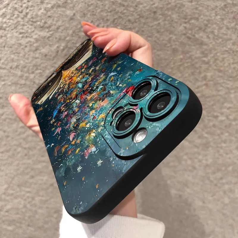 For iPhone 17 16 15 14 13 12 11 Pro Max Case Cute Butterfly Cat Bookshelf Design Cover For iPhone XS Max XR X 7 8 Plus 16E Funda view 2