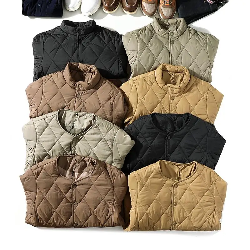 

Легкая хлопковая куртка для мужчин: городской стиль, на пуговицах, приталенный крой, повседневная одежда, подходит для молодежи, высокая эффективность.