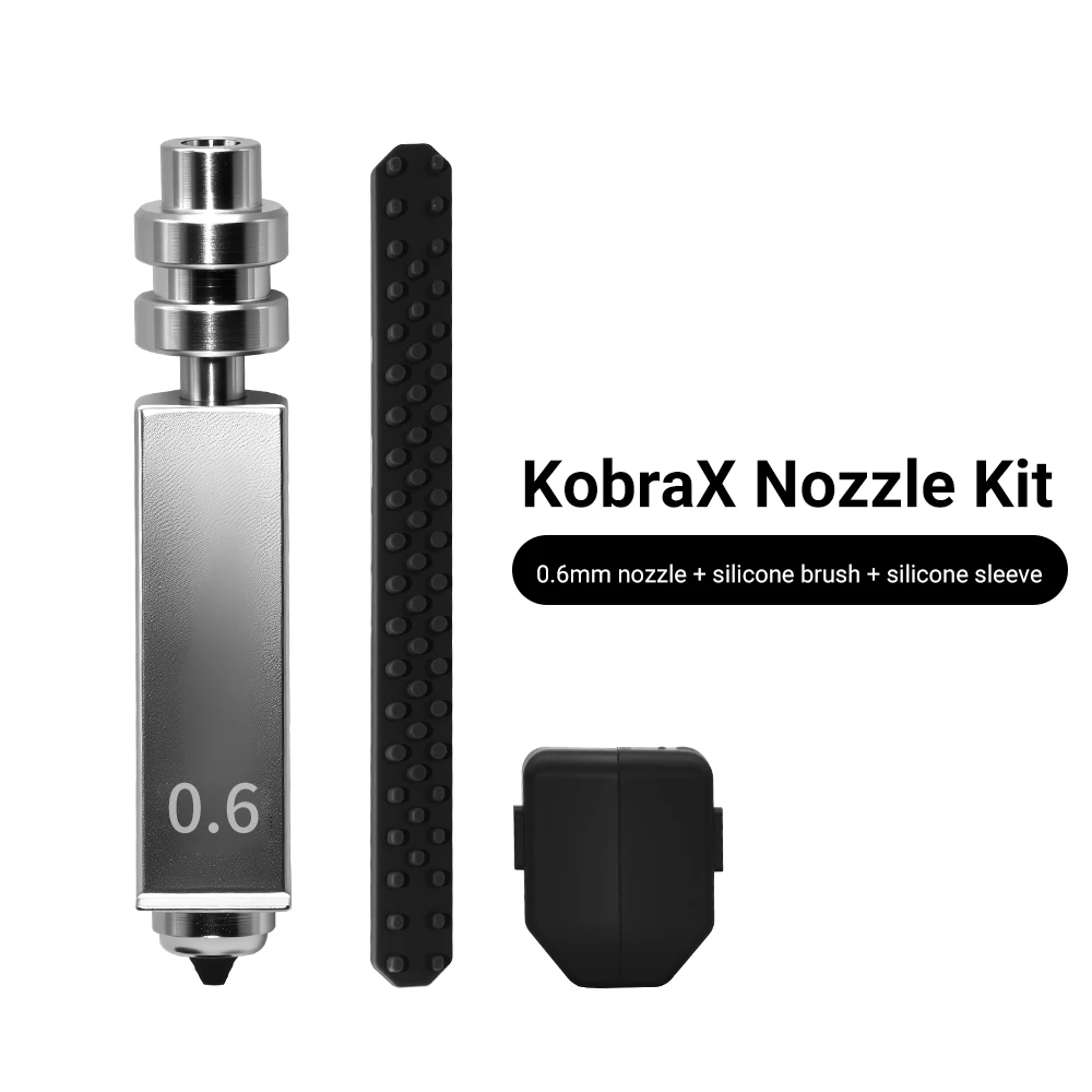 Anycubic Kobra X/Kobra 4 Bimetall-Hotend-Düsen-Kit 0,2 0,4 0,6 0,8mm Heizeinheit mit Silikonwischer 3D-Drucker Zubehör