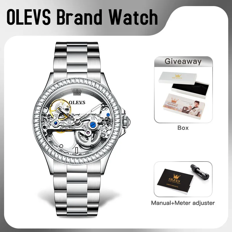 OLEVS 6699 Women Watch Original Fashion Luxury Brand Automatic Mechanical Watch Hollow Out Waterproof Watches For Women Reloj