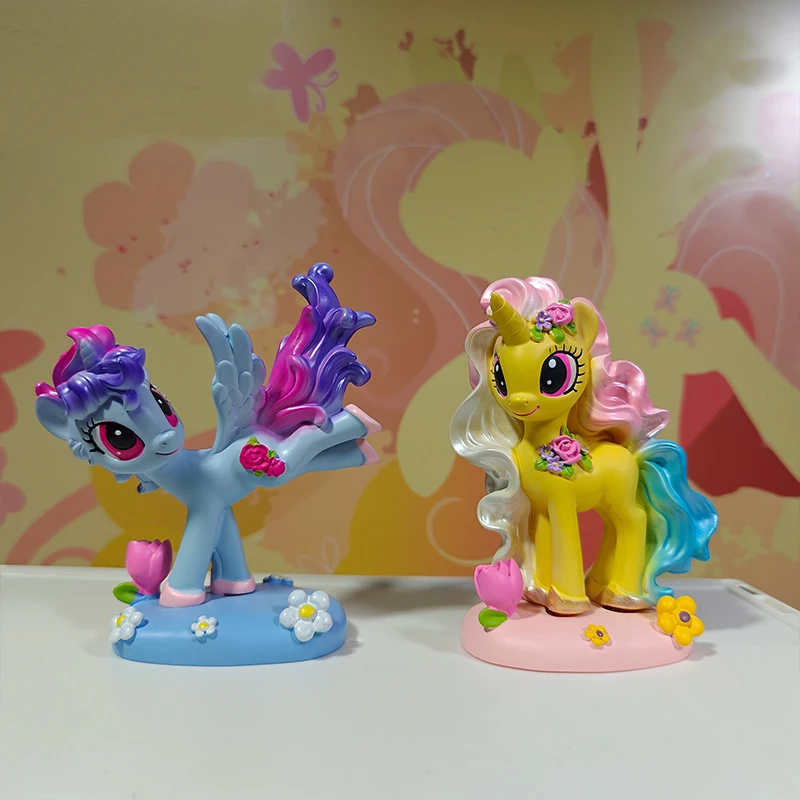 Hasbro-figura mágica de la amistad de My Little Pony, caja ciega, armadura brillante de raridad, juguete para niños