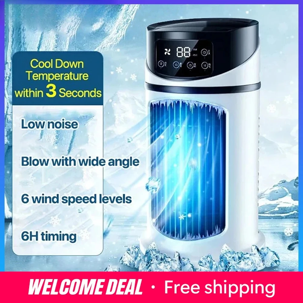 Climatiseur portable USB, mini climatiseur, ventilateur rafraîchisseur d'air, ventilateur de refroidissement par eau, climatiseur pour la maison et le bureau