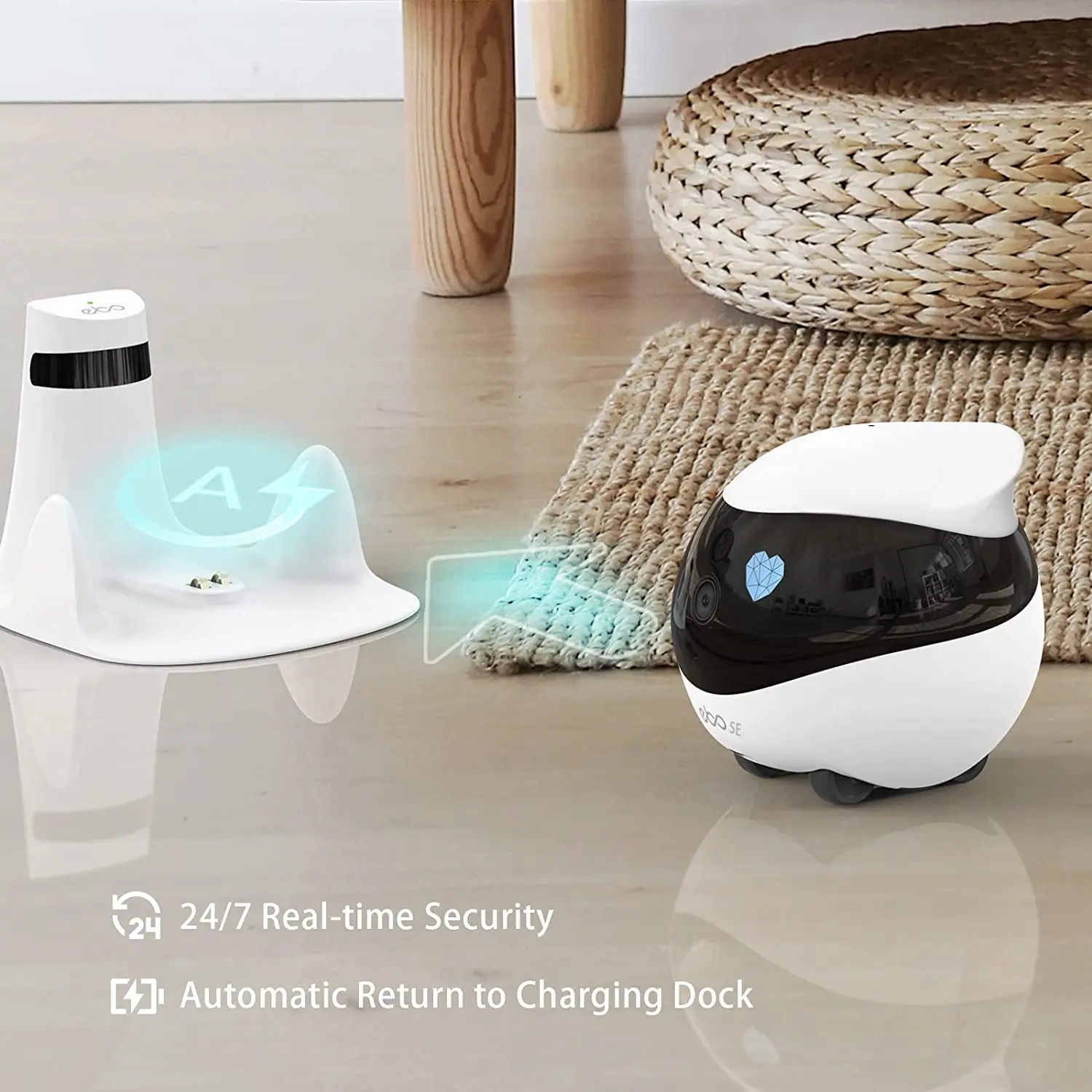 Enabot-Robot inteligente EBO AIR/SECatpal para seguridad del hogar, cámara inalámbrica de 1080P para mascotas, autocarga, visión nocturna, bebé y anciano