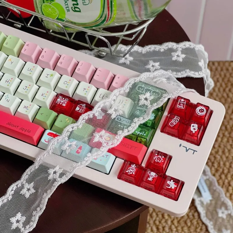 

Minimalist Graffiti Keycaps Customized Cherry Profile PBT Sublimation Key Cap Cartoon Anime Cute Point KeyCap for Gamers DIY