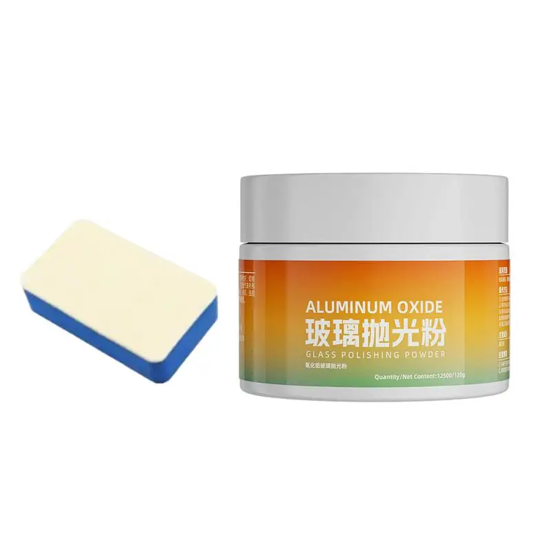 

Glass Polishing Powder Oil Film Cleaning Powder With woolen Sponge Powerful Cleaning and Deep Repair Glass &Window Cleaner