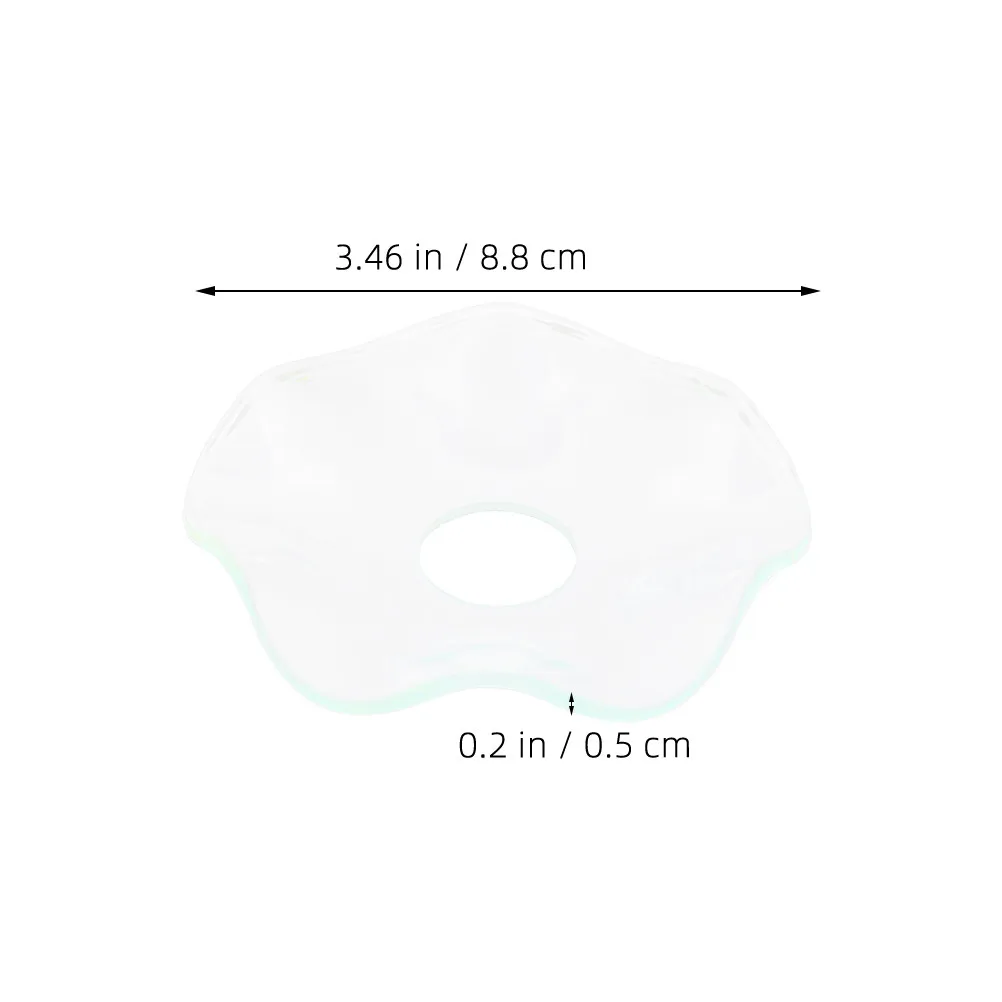 2Pcs Clear Glass Plate Drip Catcher Rings Decorative Wax Catcher Candlestick Protectors for Wedding Events