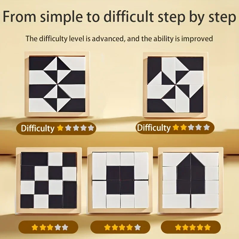 Puzzle à blocs cachés pour enfants de 6 ans, matériau ABS intéressant, améliore le raisonnement logique et spatial, adapté aux enfants, jouet cadeau