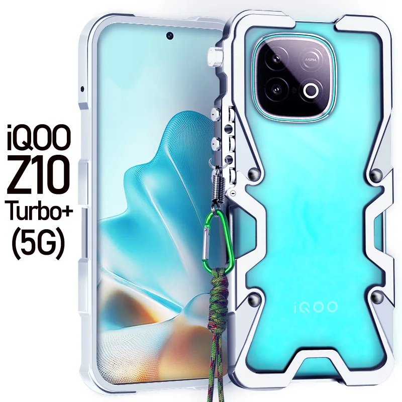 

Luxury metal border heat dissipation Back Cover For vivo iQOO Z10 Z10x Z9x Z9 Turbo+ Turbo Z9s Pro Fall prevention Phone Case