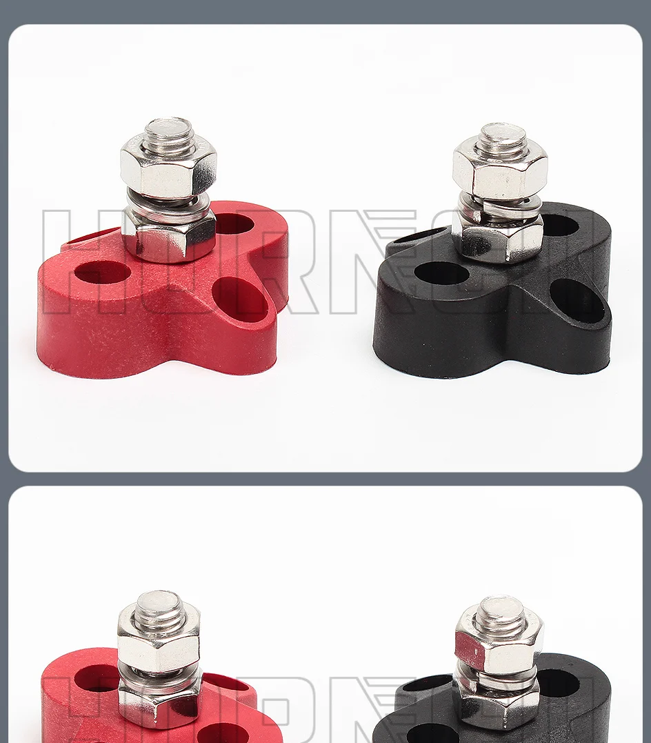 Terminal Block Stud M6 M8 M10 DC 48V Bus Bar Leistung Terminal Block Positive Negative Feste verdrahtung schrauben für lkw RV Schiff Boot – Detail 12