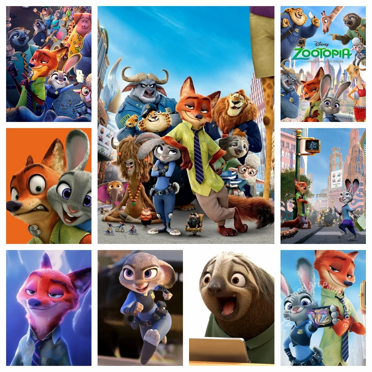 

Zootopia Animation Movie AB Diamond Painting Set 5D DIY Diamond Embroidery Cross Stitch Handmade Art Gift Crafts Home Decoration