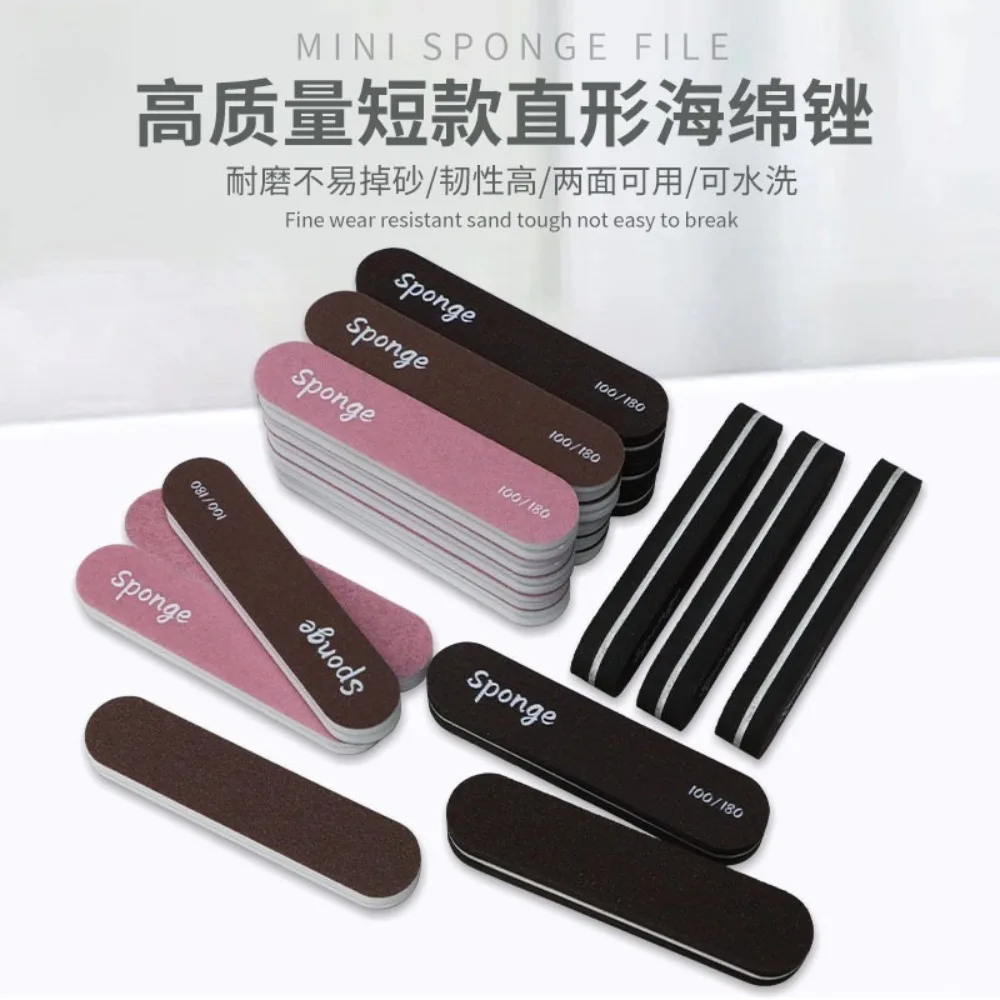 Krótki Manicure Pedicure Dwustronny Pilnik do Polerowania Paznokci Artystycznych Bufor do Szlifowania Żel Usuwanie Gąbka Buforowanie Pielęgnacja Narzędzia Akcesoria