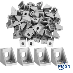 2020 Corner Bracket 40PCS Aluminum Extrusion Corner Bracket Right Angle T Slot Corner Bracket Joint Brace for Series Profile
