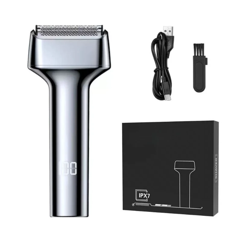 Men's Reciprocating 3‑Blade Electric Shaver,Rechargeable Full Body Waterproof Travel Razor
