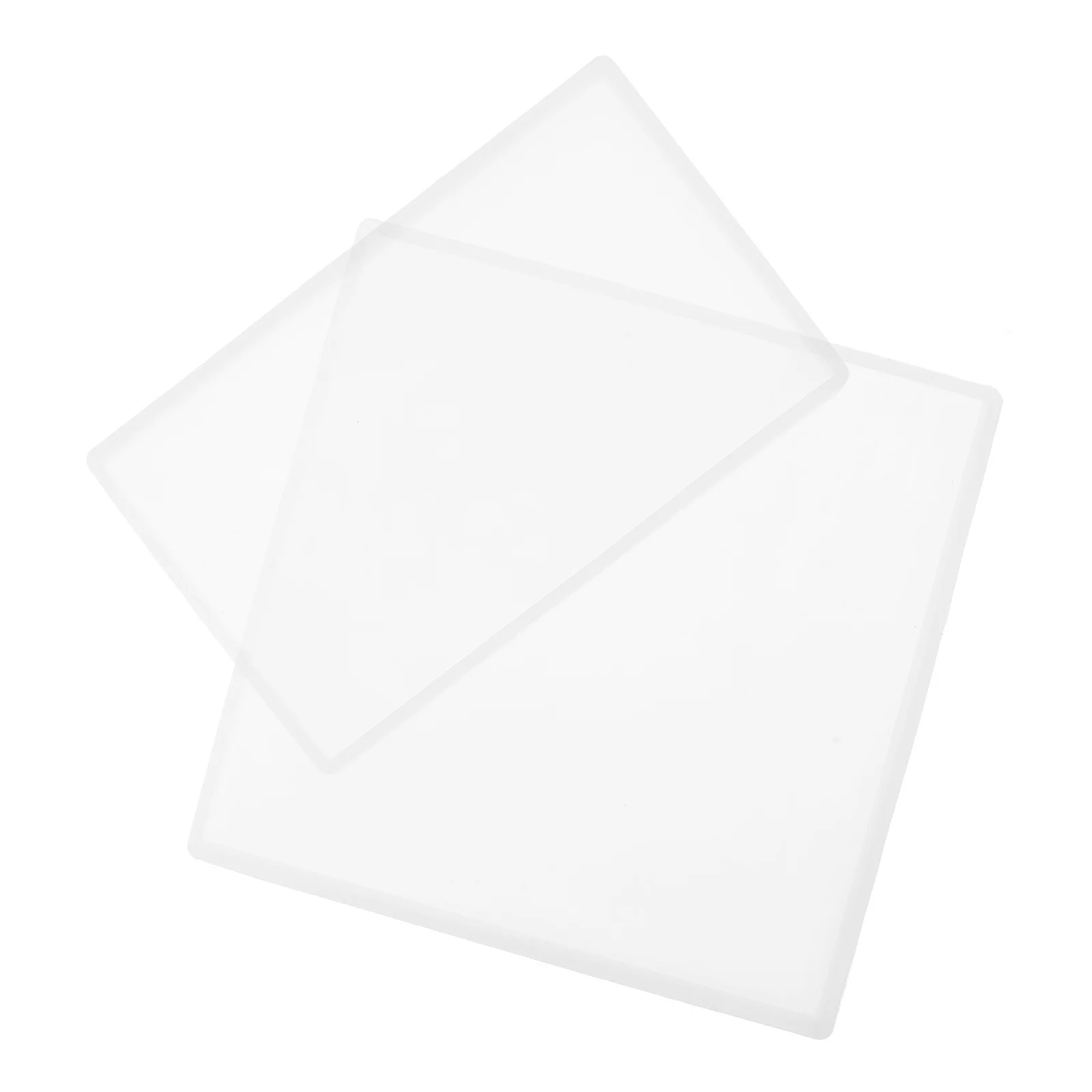 

2Pcs DIY Silicone Tray Molds for Epoxy Resin Rectangle Square Coasters Reusable Washable Perfect Agate Trays Decor