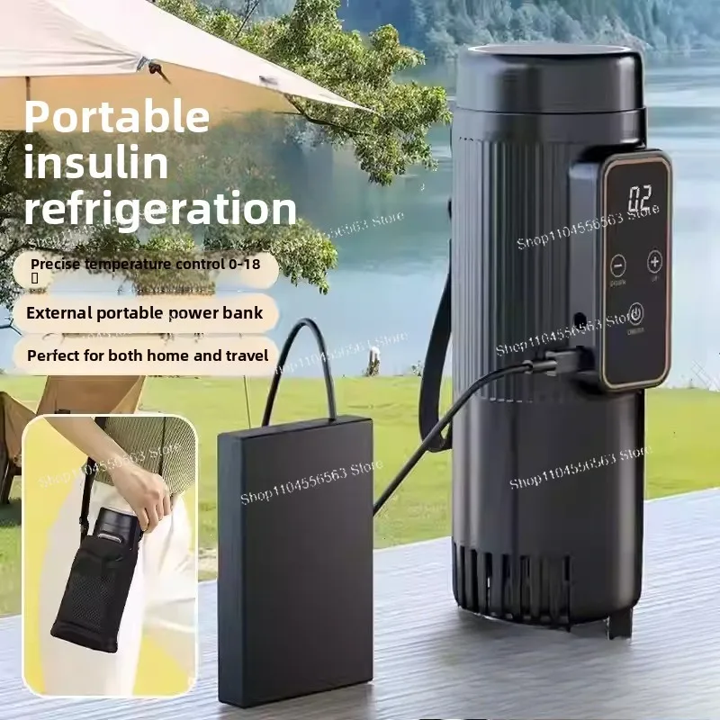 Portable Rechargeable Insulin Refrigerated Cup, Compact Cooler Box for Outdoor Use