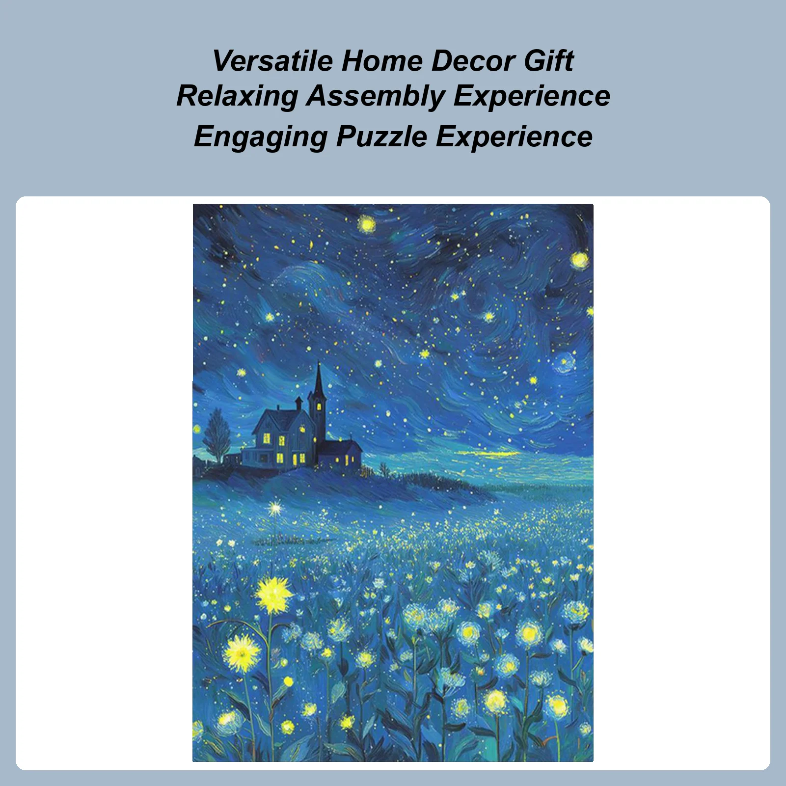 

Star Night Puzzle 27.5 X 20 Inch 1000 Pieces Fun Glitter Toys Glitter Puzzle Set For Kids Adults Family Work Offices School