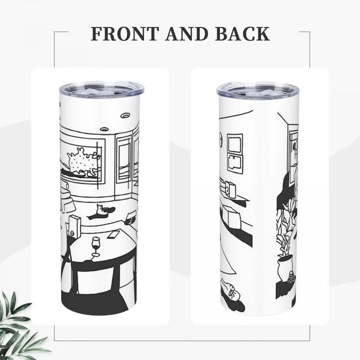 Hippo Campus Landmark Stainless Steel Tumbler Vacuum Insulated Mug Thermal Cold Cup Straw With Lid 20oz
