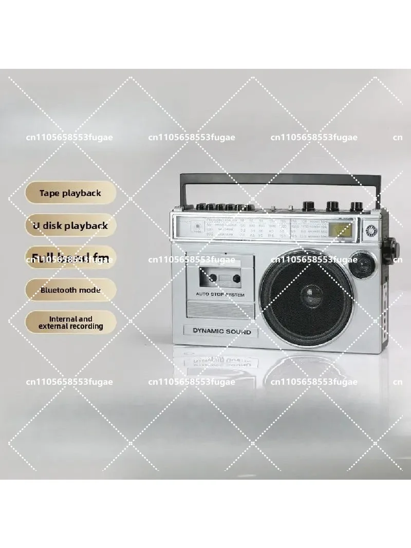 Cassette Player Radio Recorder with USB TF Bluetooth Speaker, Portable Tape Player, Large Volume