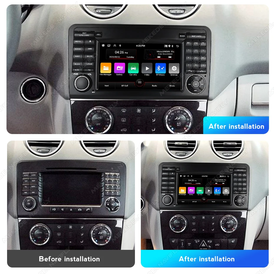 Navifly Android Wireless Carplay Auto For Mercedes Benz ML W164 X164 ML350 ML300 GL500 ML320 ML280 GL350 Car FM Radio BT RDS GPS