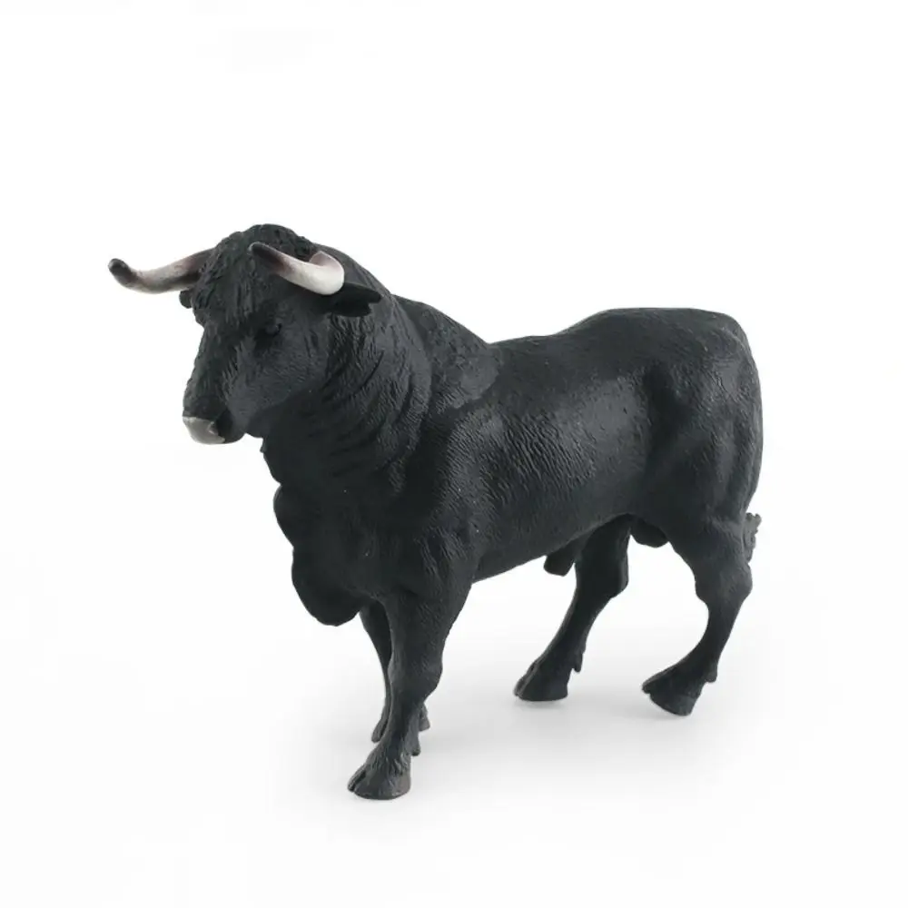 시뮬레이션 투우 액션 피규어, 라이더 포함, 소형 가금류 소 모델, 농장 동물, 카우보이 송아지 황소 피규어