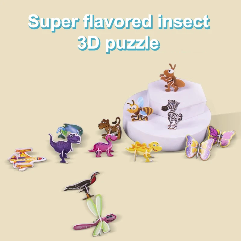 Puzzle en mousse d'animaux 3D, jouets éducatifs pour enfants, cadeau d'anniversaire pour invités, récompenses en classe, remplissage de cadeaux, 50 pièces/sac