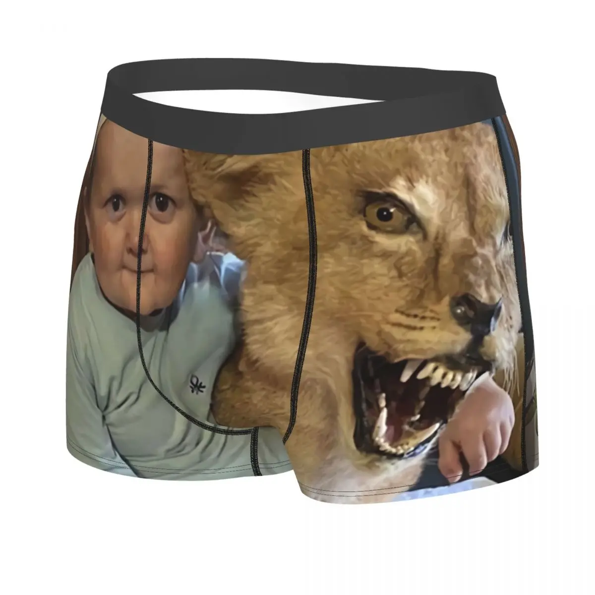 Lion Men Boxer Briefs Hasbulla Magomedov Breathable Creative Underpants Top Quality Print Shorts Birthday Gifts