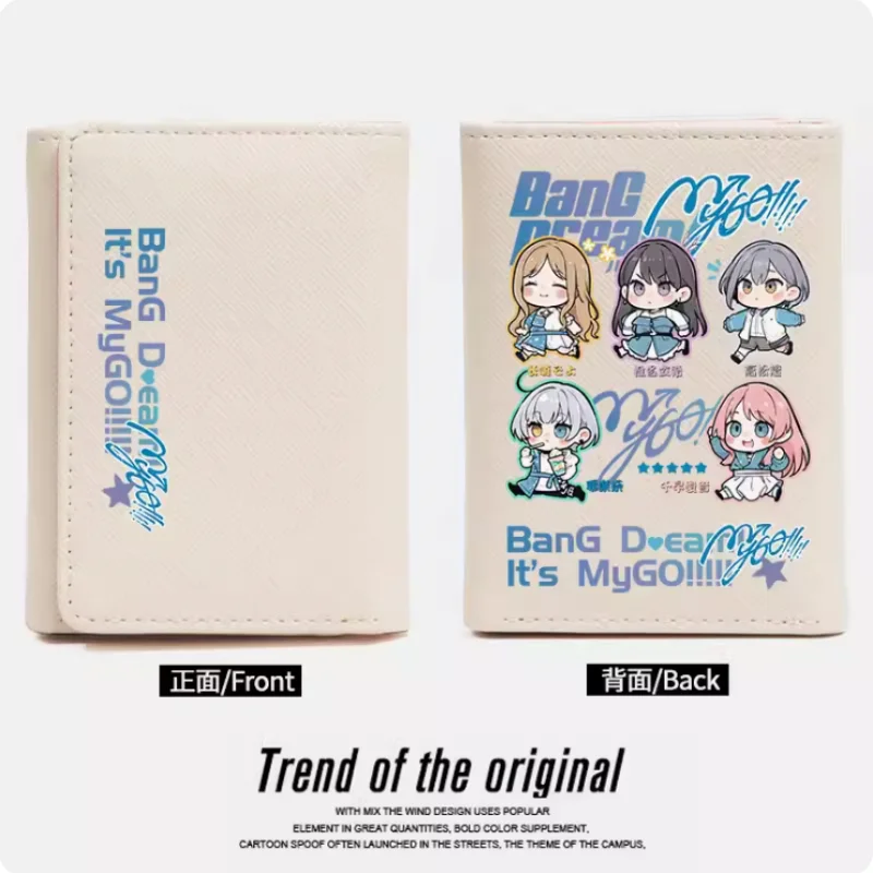 

BanG Dream!It'sMyGO Anime Wallet Women's Fold Bag Multi Card Large Capacity Fashion Wallet Gift