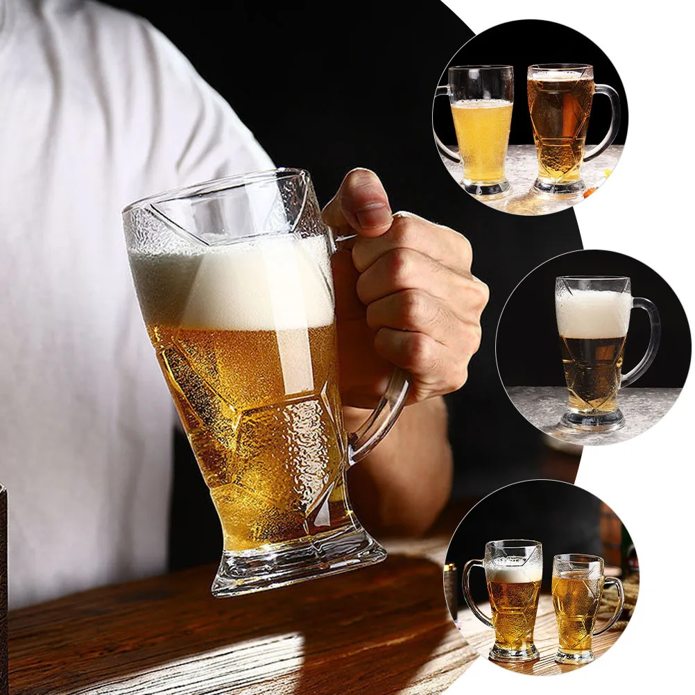 

Большая вместительная пивная кружка, стеклянная с ручкой, прозрачная пивная чашка, бытовой аксессуар для бара, вечеринки, футбола