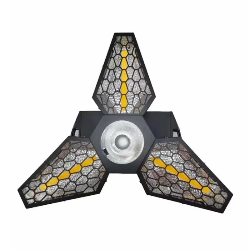 Retro light, three-leaf fan light, clear LED stepless rotating maple leaf light