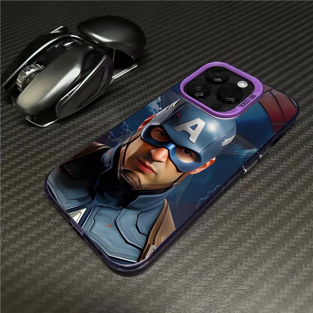 مارفل كابتن أمريكا A55 حافظة لهاتف سامسونج جالاكسي A56 A55 A54 A53 A52 A51 A73 A72 A71 A36 A35 A34 A33 5G غطاء هاتف مقاوم للصدمات