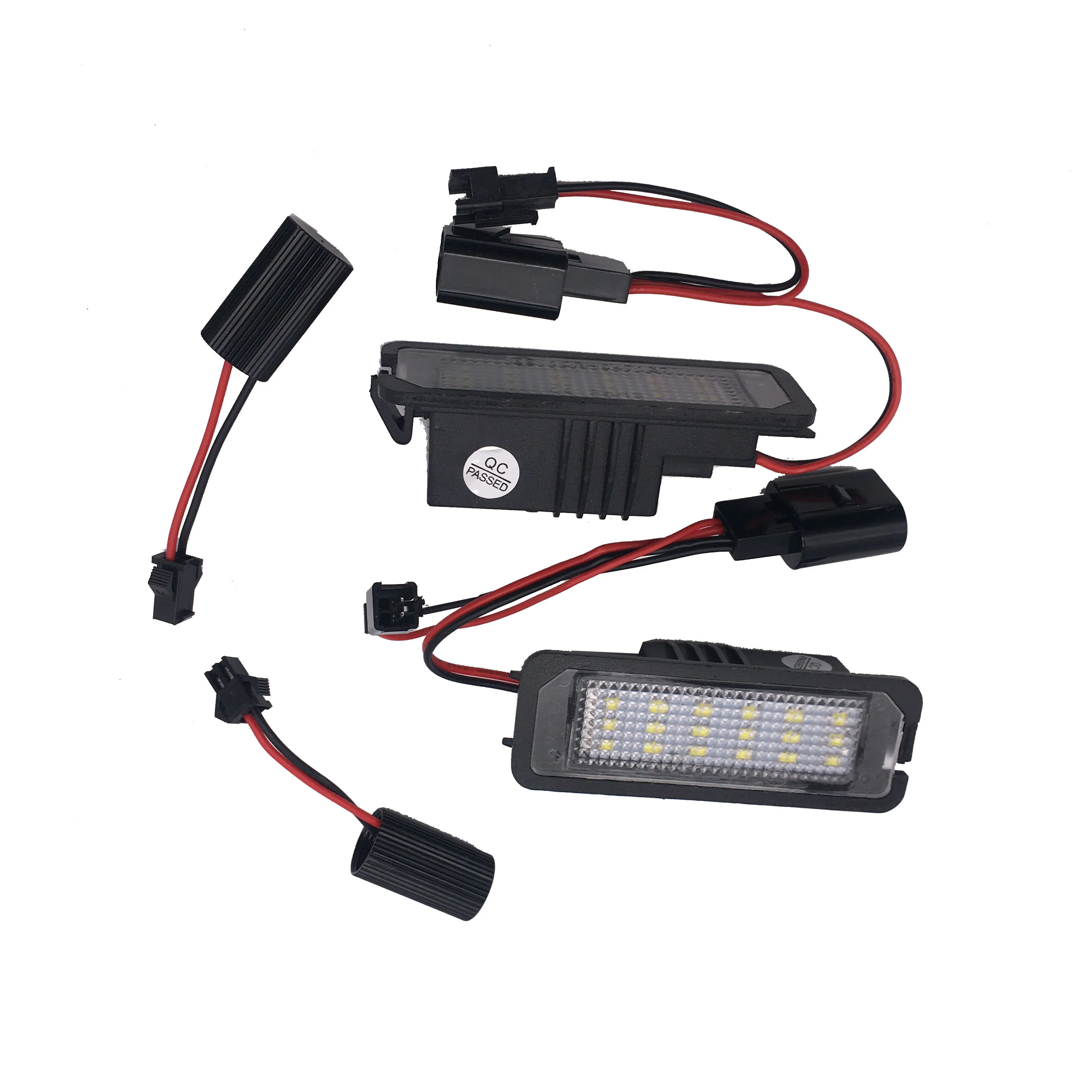 For VW Golf MK4 MK5 MK6 Passat Polo CC Eos Car Accessories 2X 18SMD Error free LED 12V 6500K Car License Number Plate Lights