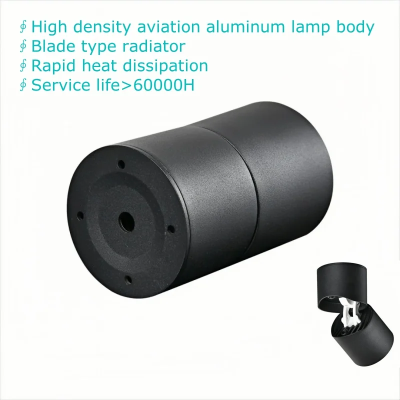 طوي للتدوير سطح شنت عكس الضوء AC110-220V الأضواء COB المضادة للوهج 7W10W15W24W30W السقف النازل لمبة مصباح lndoor