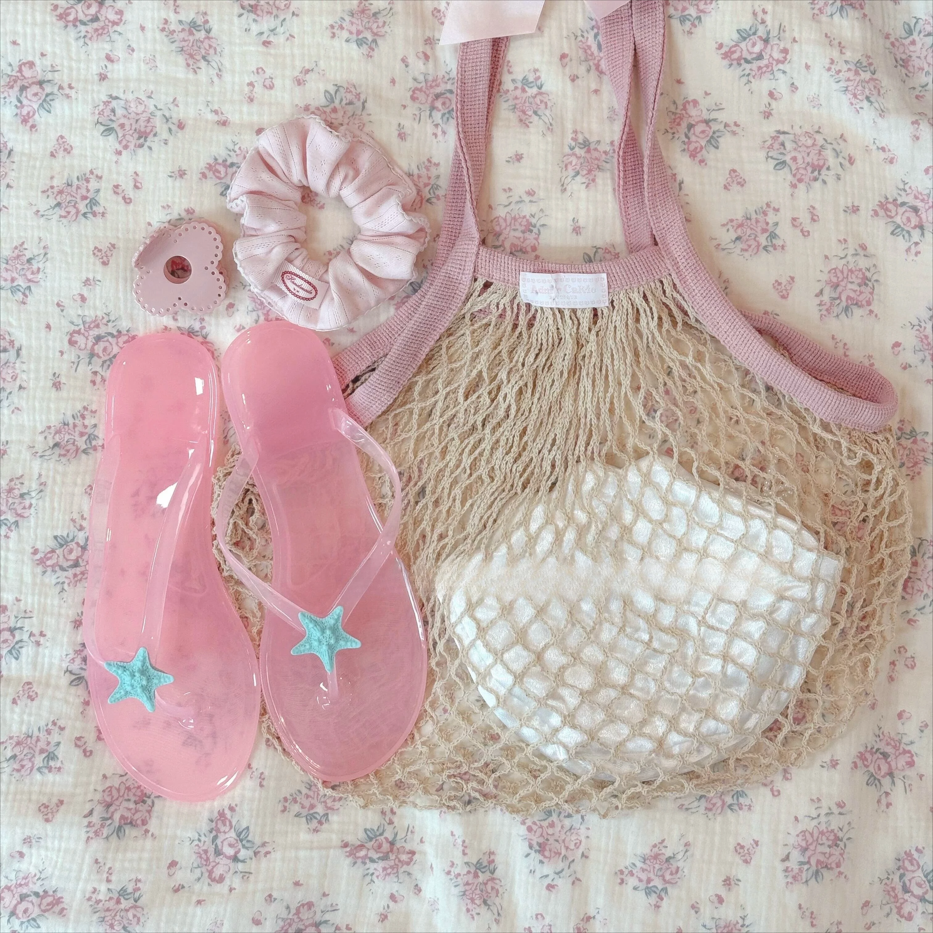 New Ins Mint Green Starfish Summer Flip Flops Sweet Korean Transparent Slippers Outdoor Seaside Travel Daily Slippers image 6