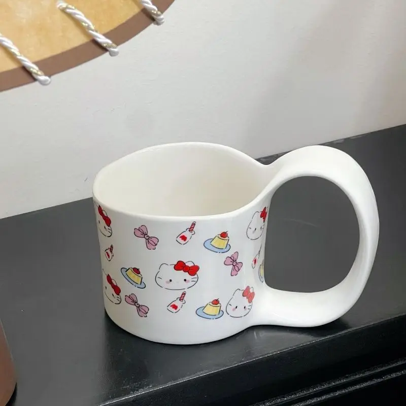 แก้วน้ำเซรามิกน้ำหนักเบา ลายการ์ตูนซานริโอ้ คิตตี้ เมโลดี้ ดีไซน์สวยงาม เหมาะสำหรับใช้ในบ้าน สำนักงาน หรือดื่มน้ำตอนเช้า