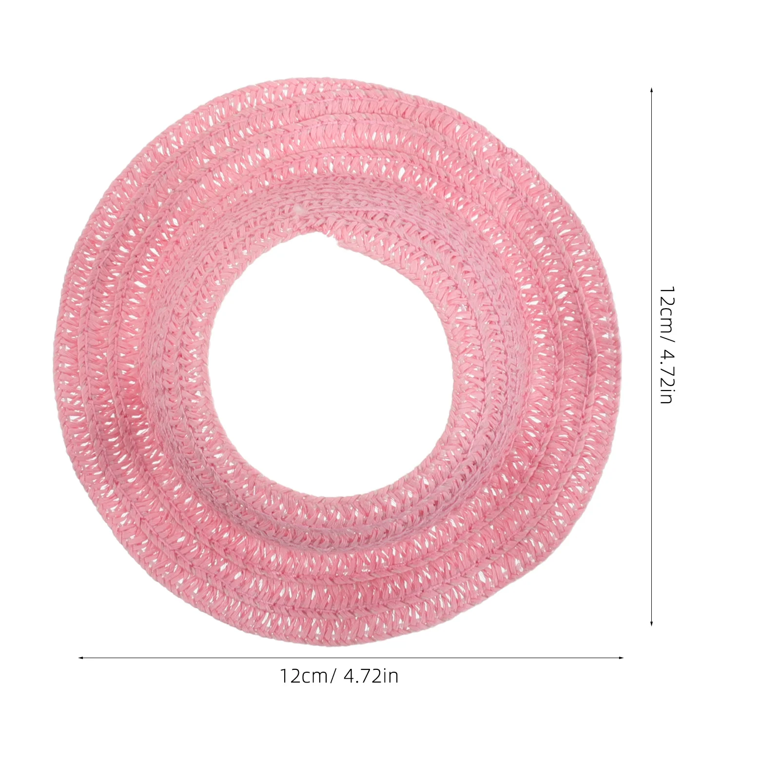 Chapeaux de paille au Crochet faits à la main, 3 pièces, Mini chapeaux de Protection solaire légers à dessus ouvert pour accessoires de déguisement de 17cm, chapeau au Crochet