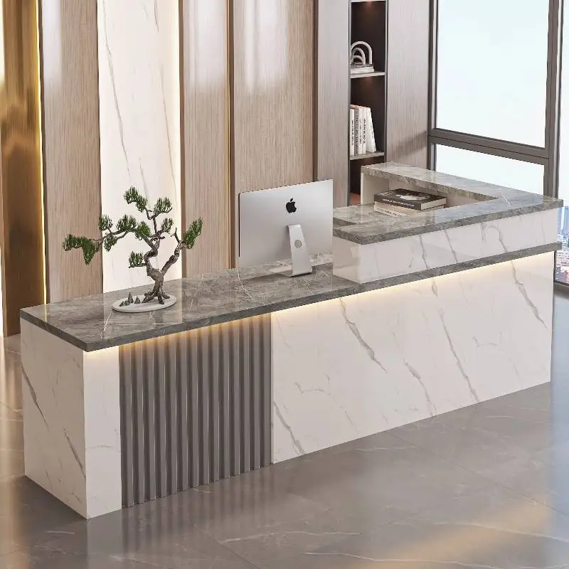 Restaurant Red Reception Desks Hotels Boutique Long Business Reception Desk Clothing Weight Bancone Per Negozio Office Furniture